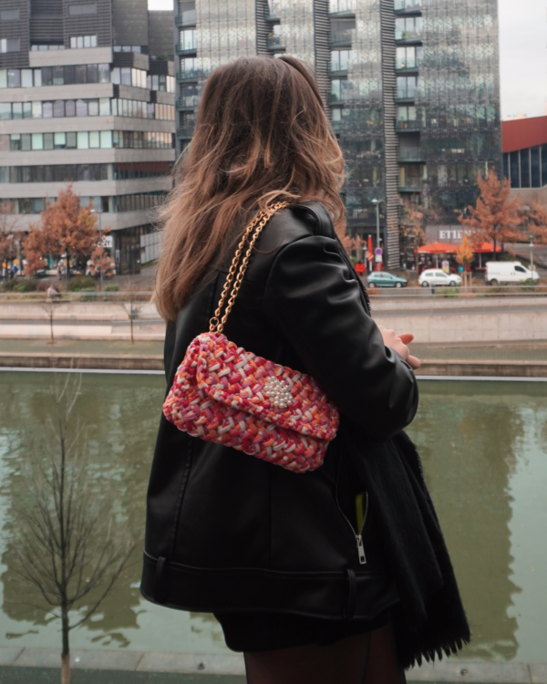 Sac Baby Angèle Rosé en crochet fait main