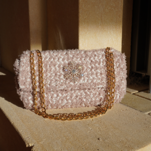 Sac à main en crochet fait main modèle Baby Angèle Neige